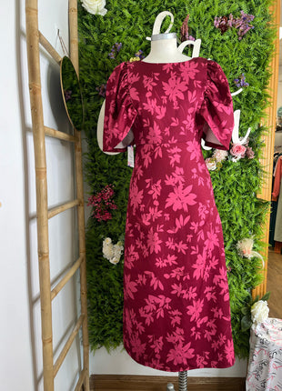 Vestido Flores Marino
