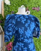Vestido Flores Marino