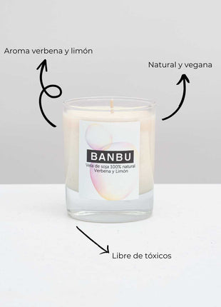Vela de Soja Natural Aroma Verbena y Limón