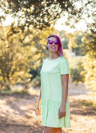 Vestido "Colorimetría" en Verde Lima – Edición Limitada