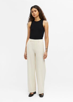 Pantalón Lisa Wide Crema