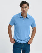 Polo hombre manga corta CELESTE
