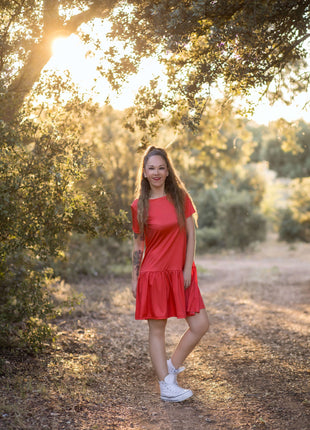 Vestido "Colorimetría" en Rojo Intenso – Edición Limitada