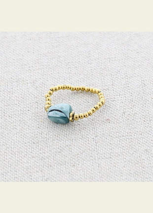 Anillo acero y nácar