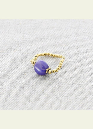 Anillo acero y nácar
