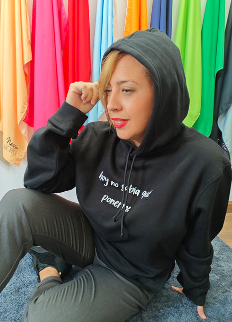 Sudadera con Capucha HOY NEGRA