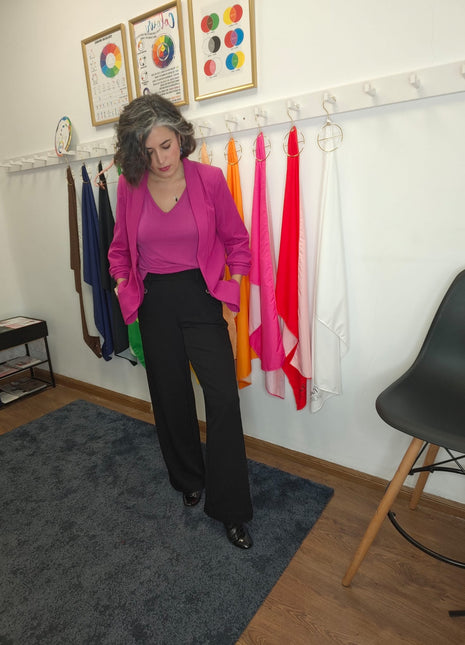 Pantalón Lisa Wide Negro