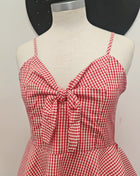 Top Vichy rojo