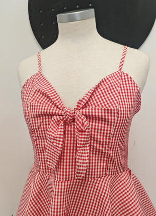 Top Vichy rojo