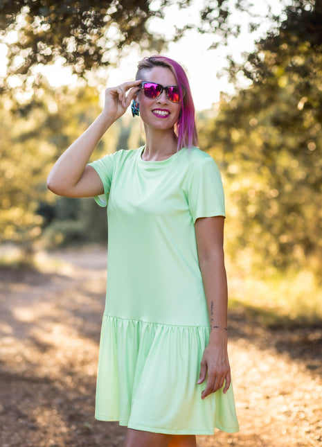 Vestido "Colorimetría" en Verde Lima – Edición Limitada