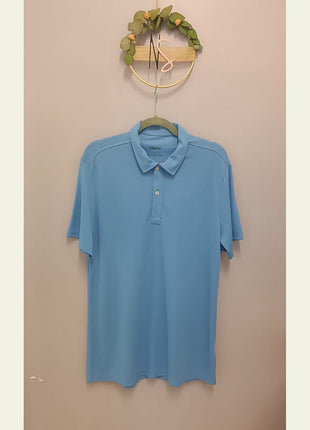 Polo hombre manga corta CELESTE