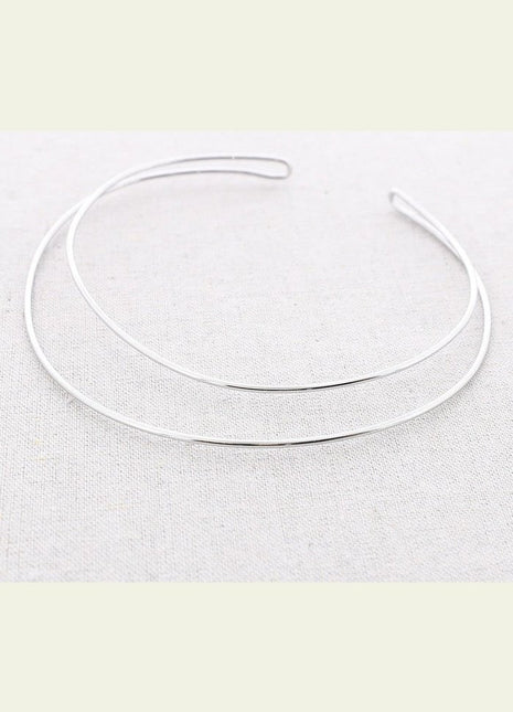 CHOKER ACERO AJUSTABLE DOBLE TIRA IRREGULAR