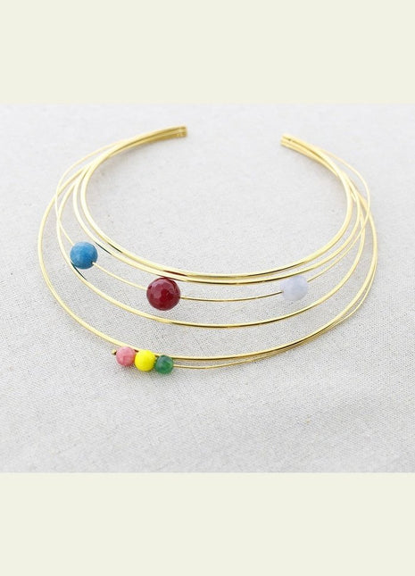 GARGANTILLA CHOKER ACERO PIEDRAS