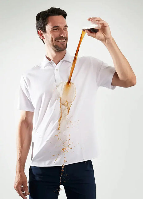 Polo hombre manga corta CELESTE